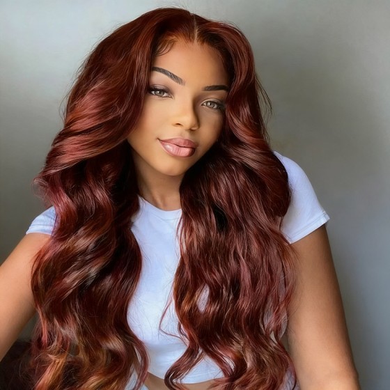 Reddish Brown Lace Front Wigs Human Hair 13x4 Body Wave Wigs Human Hair Wig
